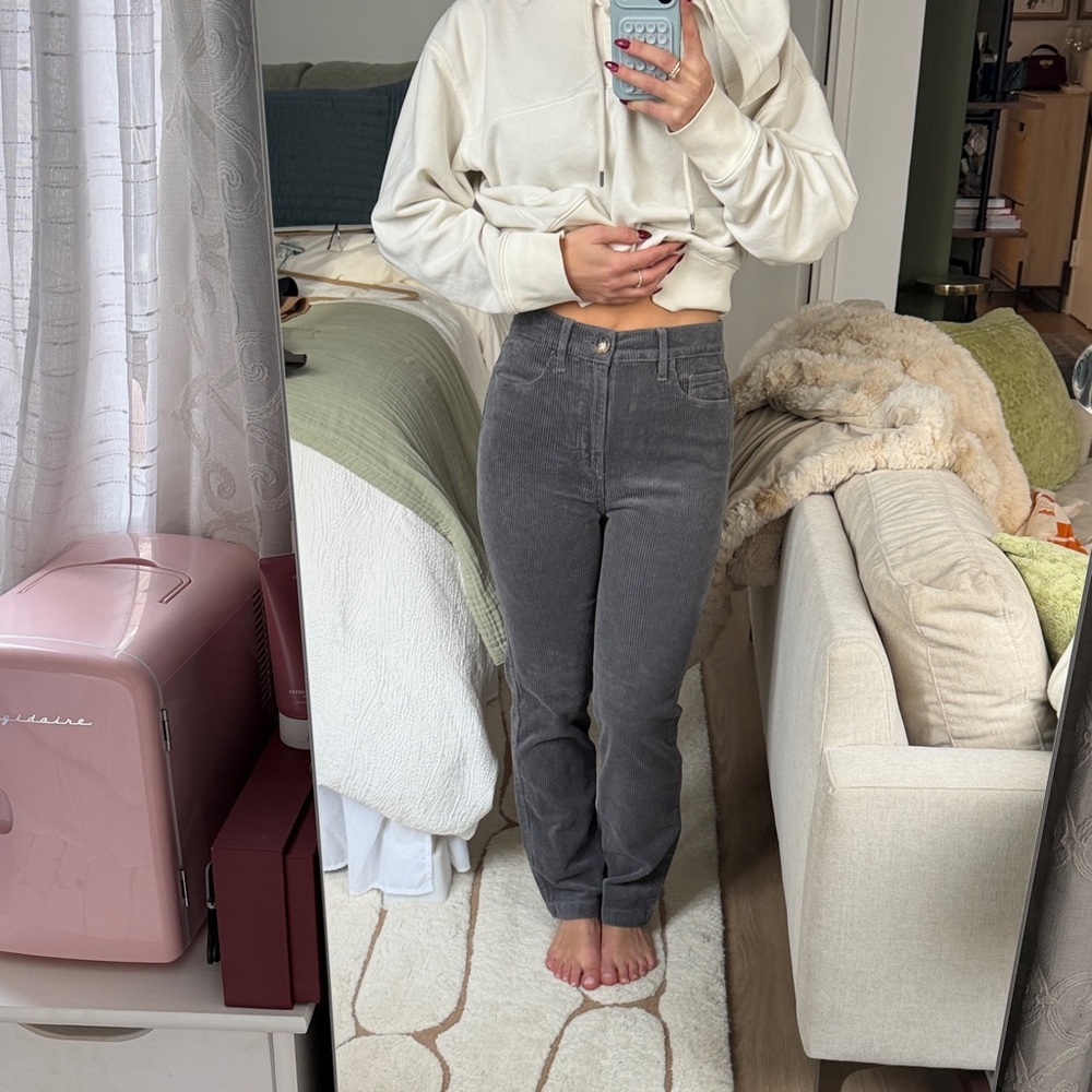 Gray Women's corduroy Jeans